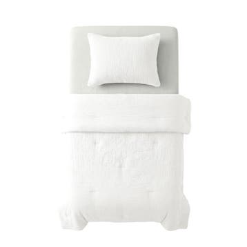 Lazy all-in-one dekbed Mousseline - crème-wit - 1-persoons |, Huis en Inrichting, Slaapkamer | Beddengoed, Verzenden, Nieuw