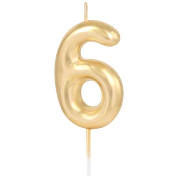 Cijferkaars Goud Glans #6, Verzenden, Nieuw