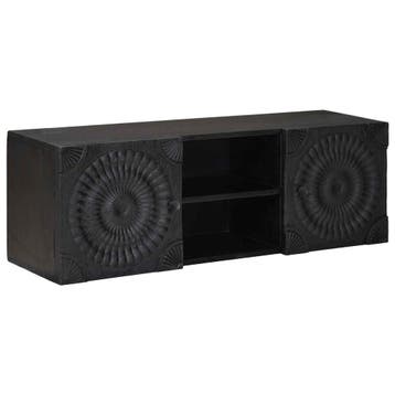 vidaXL TV-kast met plank met opslag met de deur Zwart 105 x, Verzenden, Nieuw
