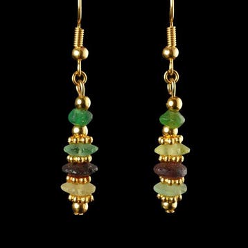 Oud-Romeins Earrings, met Romeinse glazen kralen