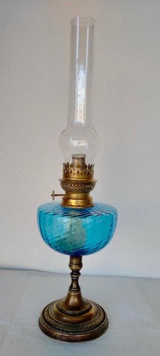 Olielamp - Glas, Messing