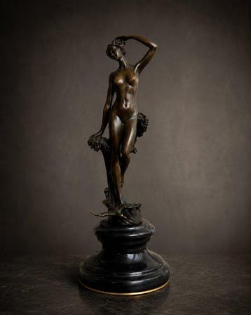 sculptuur, Italiaans bronzen sculptuur – Elegante, Antiek en Kunst, Kunst | Designobjecten