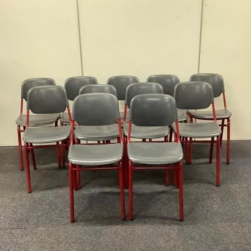 complete set 11 stuks schoolstoelen zith. 47 cm,  van Helmut, Ophalen of Verzenden, Gebruikt, Stof, Vijf, Zes of meer stoelen