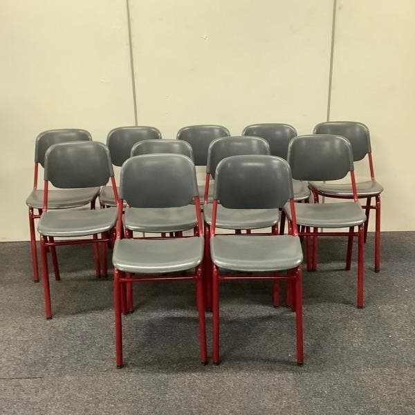 complete set 11 stuks schoolstoelen zith. 47 cm,  van Helmut, Huis en Inrichting, Stoelen, Vijf, Zes of meer stoelen, Gebruikt