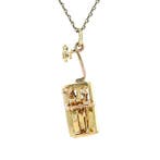 Gouden vintage skilift hanger 18 kt, Ophalen of Verzenden, Nieuw