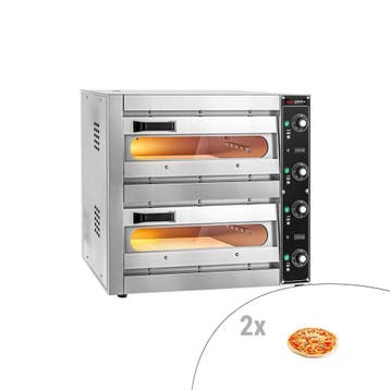 GGM Gastro | Mini pizza-oven - 2 kamers - 2x1 pizza’s |, Verzenden, Nieuw in verpakking, Ovens, Magnetrons en Steamers