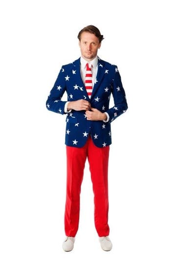 Amerika kostuum Stars and Stripes, Ophalen of Verzenden, Nieuw