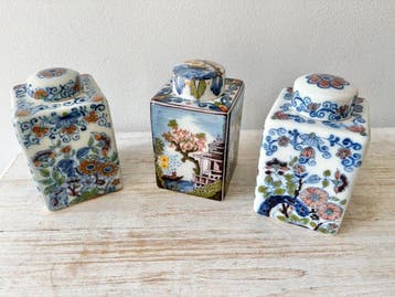 Tichelaar Makkum - Teedose - Kan (3) - Keramiek -