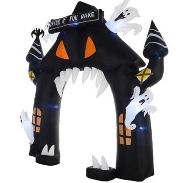 Opblaasbare Halloween Boog, 4 Geesten, LED-Lichten, Waterdic, Verzenden, Nieuw
