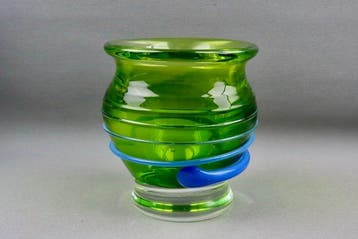 Glasfabriek Leerdam - C. Vancara - Vaas - Glas - handgemaakt