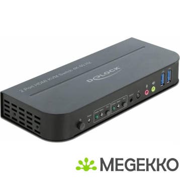 Delock 11481 HDMI KVM-switch 4K 60 Hz met USB 3.0 en audio, Verzenden, Nieuw