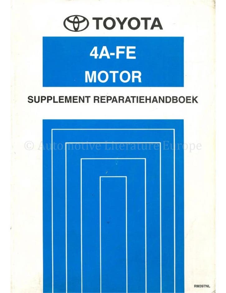 1994 TOYOTA CARINA 4A-FE MOTOR WERKPLAATSHANDBOEK, Auto diversen, Handleidingen en Instructieboekjes