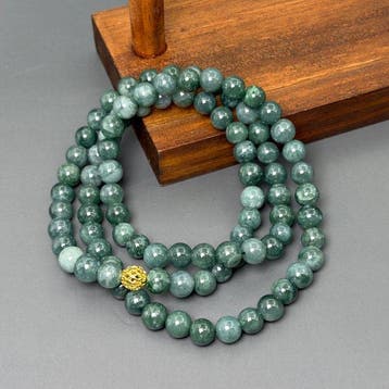 Gecertificeerde jadeiet (A-jade) Natuurlijke jade ketting -, Verzamelen, Mineralen en Fossielen