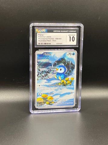 Pokémon - 1 Graded card - Piplup 098/094 Phantasmal Flames, Nieuw