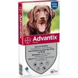 Advantix 400/2000 Hond 25-40 kg 6 pipetten (Vlooien - Teken)