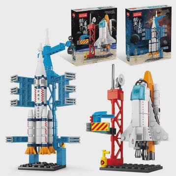 Bouwstenen Ruimtevaart Raket Lanceerbasis Modelbouw Set (107, Verzenden, Nieuw