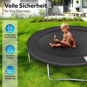 Trampoline rand - Beschermrand - 366 cm - Antraciet - Kiduku, Verzenden, Zo goed als nieuw