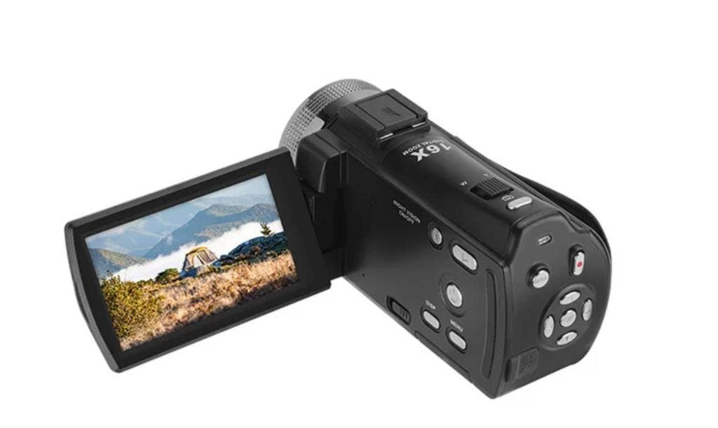 thumbnail: Digitale Camcorder Videocamera 16x HD 32GB - 270° Rotatie Zwart