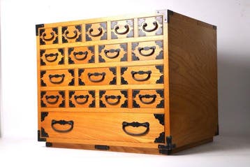 Mingei Tansu-kist, 18 laden - Hout - Japan - 1900-2000