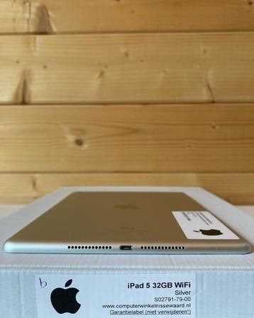 Apple iPad 5 wit zilver 32GB wifi (4G) + garantie, Computers en Software, Apple iPads, Nieuw