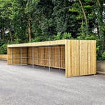 F-Line open hout of stalen fietsenstalling, Fietsen en Brommers, Fietsaccessoires | Fietsenrekken, Nieuw