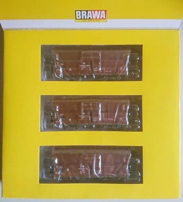 Brawa H0 - 47031 - Modeltrein goederenwagonset (1) -, Nieuw
