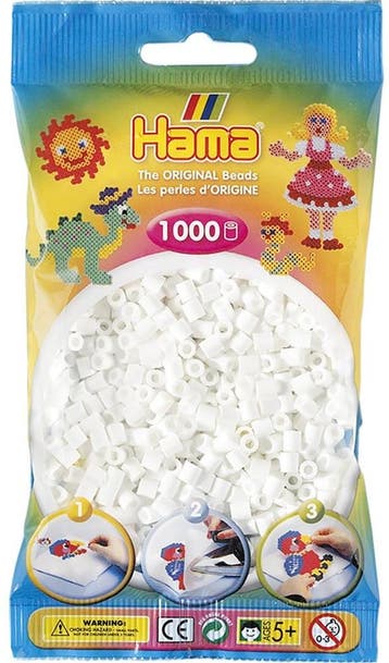 Hama - Strijkkralen Wit (1000 stuks) | Hama - Hobby, Verzenden, Nieuw