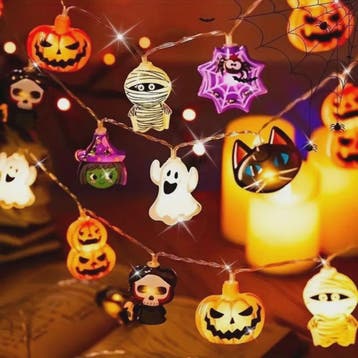 Halloween LED-lichtslinger met Batterijbox - 1.5M/10LED of 3, Verzenden, Nieuw