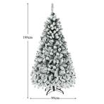 2dekans | Coast Besneeuwde Kunstkerstboom Wit – 90 x 180 cm, Ophalen of Verzenden, Zo goed als nieuw
