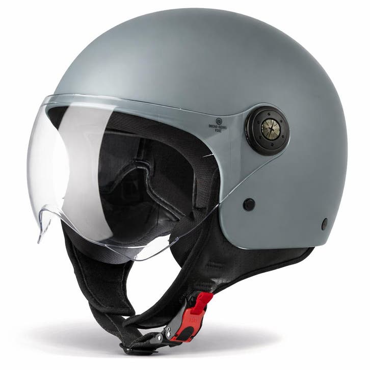 VINZ Duoro - Mat Nardo Grey, Motoren, Kleding | Motorhelmen, XS, Jethelm, Verzenden