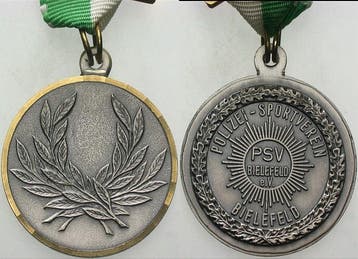 Nickelmedaille am Rand vergoudet 1996 Bielefelder medaill..., Verzenden