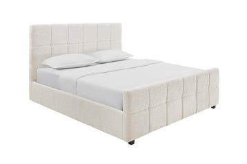 Bed PRESTIGE 180x200cm crèmekleurig bouclé met opbergruimte, Ophalen of Verzenden, Nieuw