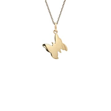 Gouden Dodo hanger vlinder 18 karaat, Verzenden, Zo goed als nieuw, Goud
