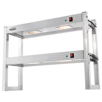 Etagère/Warmtebrug | RVS | 2 Niveaus | Verwarmd (Halogeen) |, Verzenden, Nieuw in verpakking