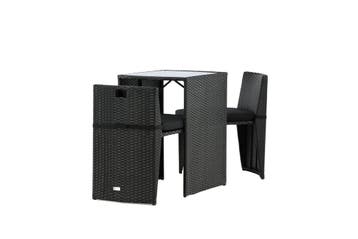 Barset - Niek  - Wicker - Zwart - Met Kussens - The Outsider, Verzenden, Nieuw