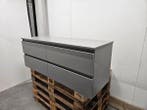 Badmeubel 140 x 46 cm mat grijs 4 lades en wastafelblad, Ophalen of Verzenden, Nieuw, Bad