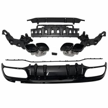 Diffuser With Black Exhaust Tips Voor Mercedes C Class C205, Ophalen of Verzenden, Nieuw