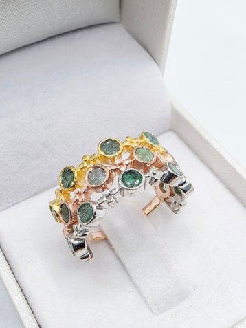 Zonder minimumprijs - Statement ring - 9 kt. Zilver,