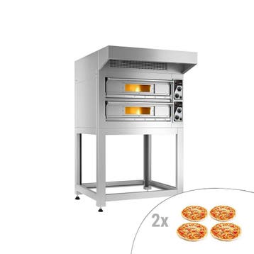 GGM Gastro | Elektrische pizzaoven - 4+4x 33cm - Handmatig -, Onderbouw afzuigkap, Verzenden, Nieuw, Motor