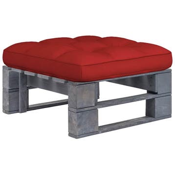vidaXL Tuinhocker pallet geïmpregneerd grenenhout grijs, Verzenden, Nieuw