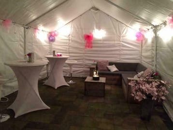 PVC Partytent Rotterdam Den Haag Berkel Schiedam huren, Ophalen of Verzenden, Zo goed als nieuw, 2 meter of meer, Partytent