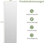 Wandspiegel - Rechthoek - Woonkamer - 110x38 cm - COSTWAY, Huis en Inrichting, Woonaccessoires | Spiegels, Verzenden, Zo goed als nieuw