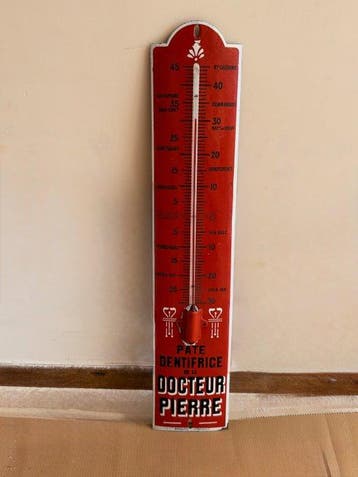 Docteur Pierre - Thermometer - Emaille - Zeldzaam Frans