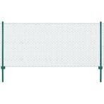 vidaXL Draadgaashek met palen 25x1 m staal groen, Tuin en Terras, Schuttingen, Verzenden, Nieuw, IJzer, 1 tot 2 meter