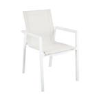 *WOONWINKEL* Brafab Delia Stapelbare Tuinstoel Wit Aluminium, Verzenden, Nieuw