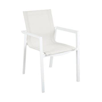 *WOONWINKEL* Brafab Delia Stapelbare Tuinstoel Wit Aluminium, Verzenden, Nieuw