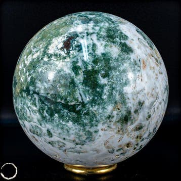 Topkwaliteit natuurlijke mosagaat, zeer artistiek Sphere-