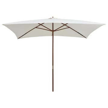 Tuinparasol Hardhout 200x300 - Laatste Stuk!, Tuin en Terras, Ophalen of Verzenden, Gebruikt, 2 tot 3 meter, Stokparasol