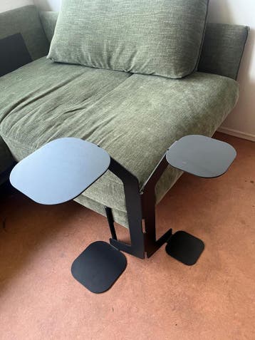 bijzettafel peter, Huis en Inrichting, Tafels | Bijzettafels, Minder dan 55 cm, Metaal of Aluminium, Design, Vierkant