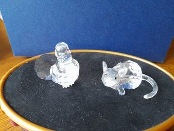 Swarovski - Beeldje - Zodiac rat en duif - Kristal